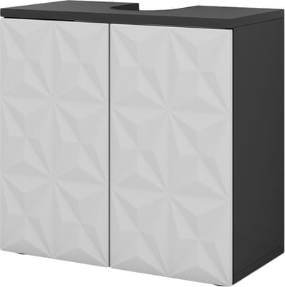 Vicco Edge Wastafelonderkast – 60 x 57 cm met 2 deuren Zwart