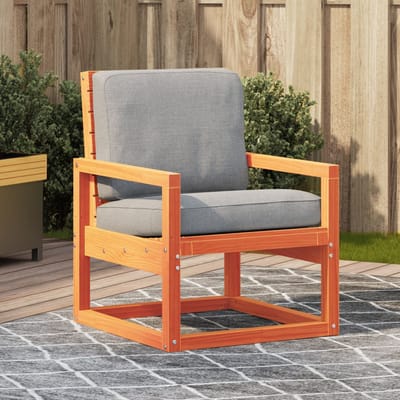 vidaXL - Tuinstoel - 57,5x63x76 - cm - massief - grenenhout - wasbruin