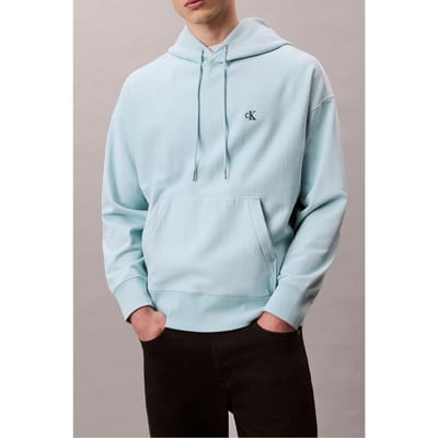 Calvin Klein Premium Terry Monogram Sweatshirt Stratosphere Maat: M | Hoodies Outlet | Heren | Blauw