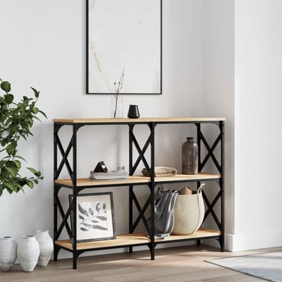 vidaXL - Wandtafel - 100x28x80,5 - cm - bewerkt - hout - sonoma - eikenkleurig
