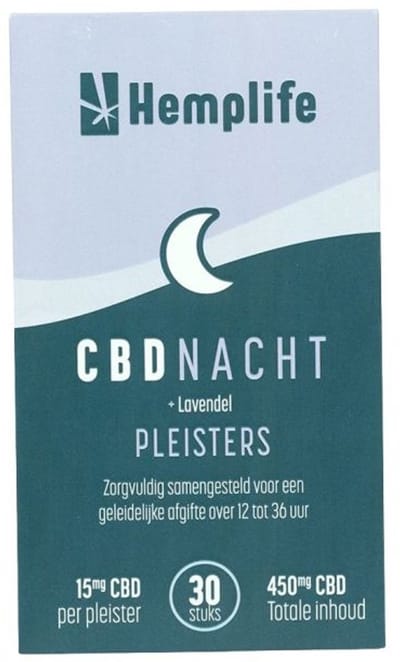Hemplife - CBD Nacht Pleisters - 15 mg CBD per pleister - 30 stuks