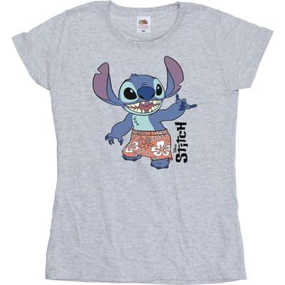 Disney Dames/Dames Lilo & Stitch Bermuda Shorts Katoenen T-Shirt (Sportgrijs)