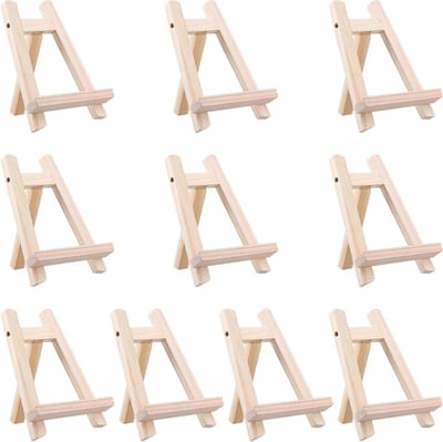 10 Stuks 15x20cm Houten Tafelstandaard, Verstelbare Mini Easel voor Tekenen, Kunst en Foto's