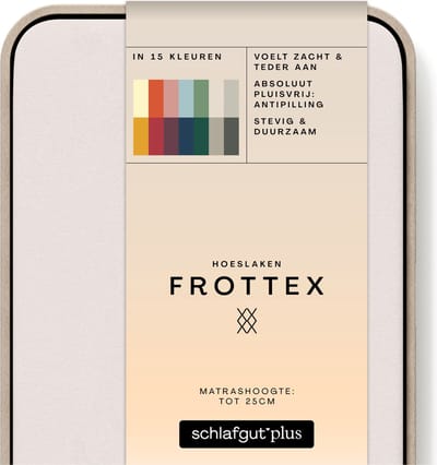 schlafgut Frottex Hoeslaken S - 90x190 - 100x200 744 Sand Light