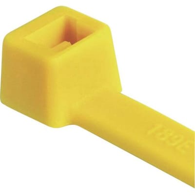 HellermannTyton 111-03006 T30R-PA66-YE Kabelbinder 150 mm 3.50 mm Geel Weerbestendig 100 stuk(s)