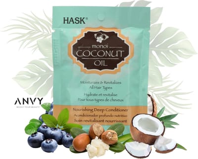 Hask Conditioner Monoi Coconut Oil Nourishing Deep Conditioner Packet - Geen parabenen - Beschermd en hersteld