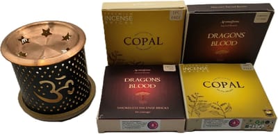 Aromafume Rookvrije wierookblokjes - Dragons Blood wierook - Copal Wierook zonder rook - Ohm incense diffuser