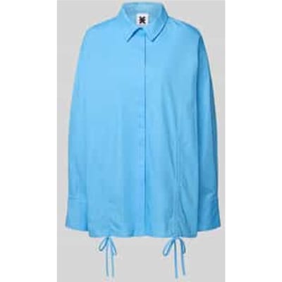 Oversized blouse met trekkoord en verborgen knoopsluiting