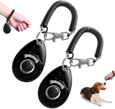 2 Stuks Trainingsclickers voor Honden, Katten en Paarden - Grote Knop, Wetenschappelijk Ontwerp, Diervriendelijk en Effectief