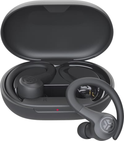 JLab Go Sport Draadloze Oordopjes - Sport Oortjes Draadloos - Bluetooth - 35 uur Batterijduur - Oorhaak - IP55 Zweet- & Waterbestendig - Aanpasbare EQ3 instellingen - Hardlopen - In Ear - Zwart