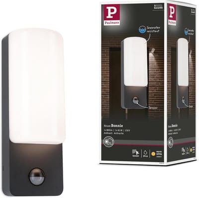 LED Buitenwandlamp met Bewegingsmelder IP44 Antraciet