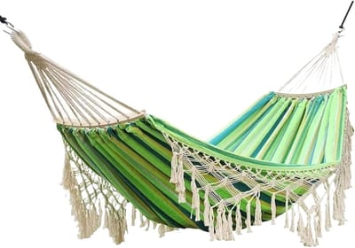 Hangmat Canvas - Buiten Schommelmat - Ontspannen Buiten - Verdikt Geweven Garen - 200x150 cm - Beige