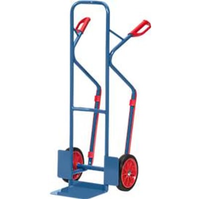Steekwagen met stalen buizen Fetra - massief rubberen banden - draagvermogen 300 kg - blauw