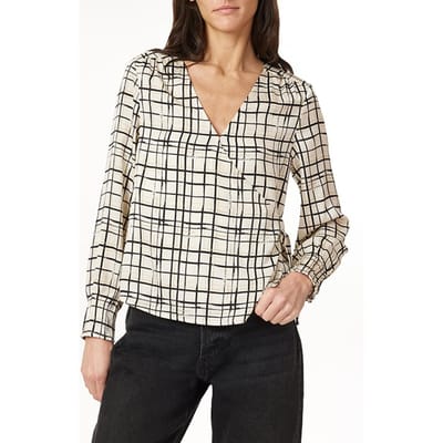 Scotch & Soda Wrap Blouse White Cap Grey Taglia: L | Magliette intime Outlet | Donna | Bianco