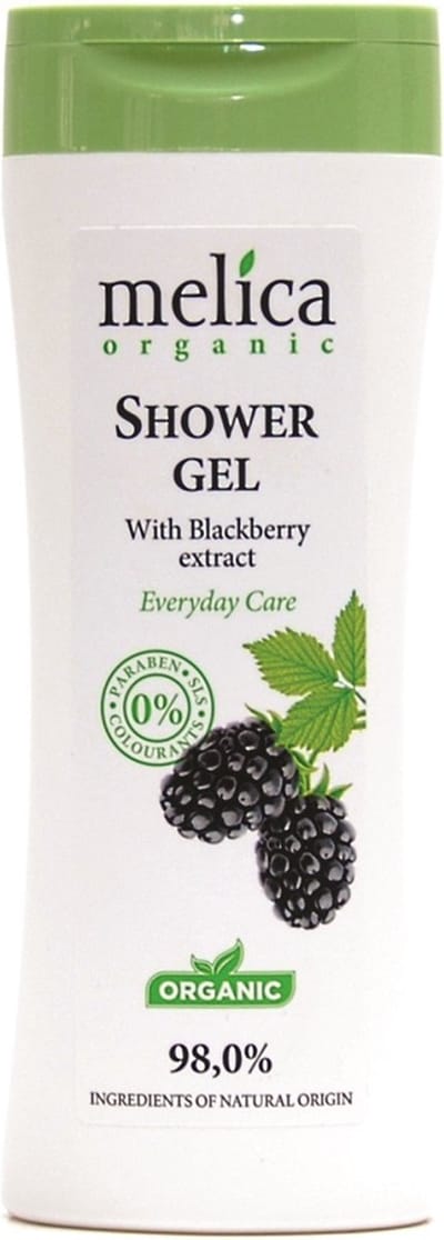 MELICA ORGANIC 98% Natuurlijke DOUCHEGEL MET BRAMEN EXTRACT zonder SLS, parabenen, kleurstoffen voor elk huidtype 250ml