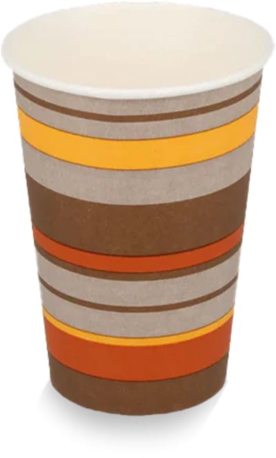 Drinkbekers Karton 70,3mm 180ml 7oz Vendingcup gestreept 200 Stuks - wegwerp papieren bekers - drank bekers - milieuvriendelijk