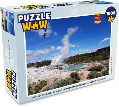 Puzzel Het levende Maori-dorp bij Whakarewarewa in Nieuw Zeeland - Legpuzzel - Puzzel 1000 stukjes volwassenen