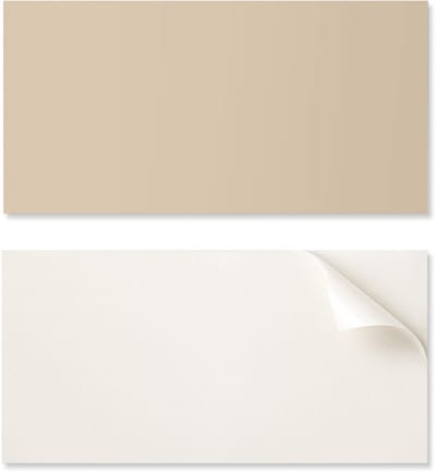 Kant-en-klaar vinylpaneel met decoratieve print, 100x50 cm, beige kleur.