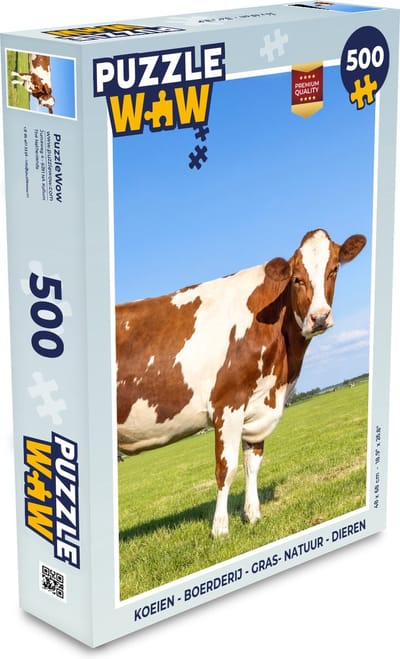 Puzzel Koeien - Boerderij - Gras- Natuur - Dieren - Legpuzzel - Puzzel 500 stukjes