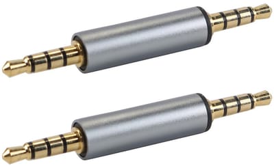 Dailygoods - 3,5 mm Manneke naar Manneke Audioadapter 2 Stuks
