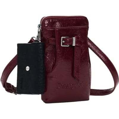 Desigual telefoontasje Mone Half Logo Alma Phone Bag Garnet donkerrood