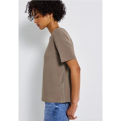 Shirt met glitterstrepen