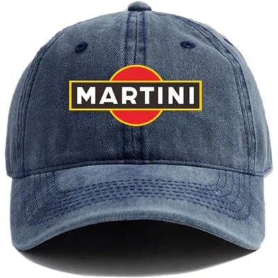 Casquettes de baseball Martini Racing Chapeaux usés Casquette Homme Femme Rétro Extérieur Été Ajustable Chapeaux de papa Adjustable blue