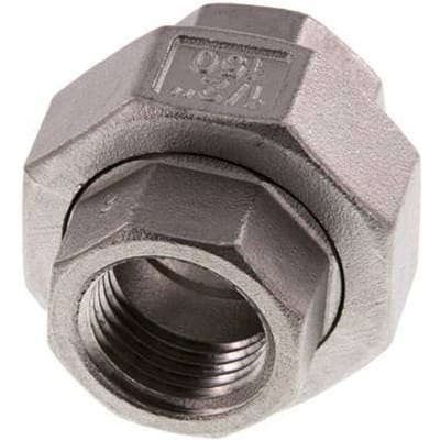 1/2'' NPT RVS Borstnippel 3-delig met Conische afdichting 16 Bar