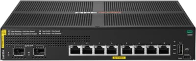 Hewlett Packard Enterprise HPE Aruba Networking CX 6000 8p 10M/100M/1G Class4 PoE 2p SFP 1G 67W Switch
