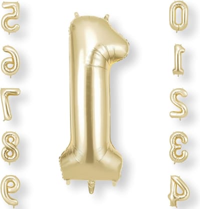 Gouden Nummer Ballon van 101 cm | Heliumgevulde Ballon voor Feesten, Verjaardagen en Feestdecoraties