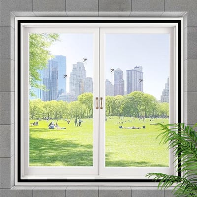 Raamhor- Magnetische Raamhor - Gaas - Insectengaas - Magnetische Raamhor - Eenvoudige Montage - Vliegenhor Dakraam - Vliegenraam - Horrengaas voor ramen - Insecten Hor - Universele Raamhor - Houdt Insecten Buiten- 120 x 110 cm