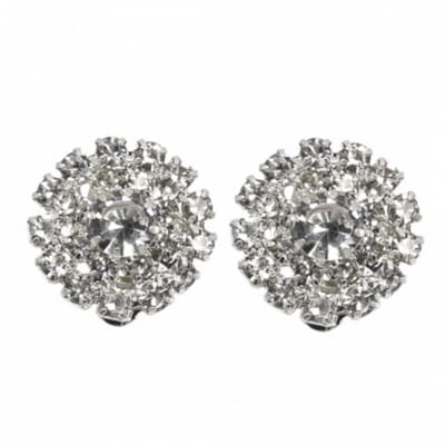Schoenclips-Strass-Zilverkleur-2 cm - Charme Bijoux