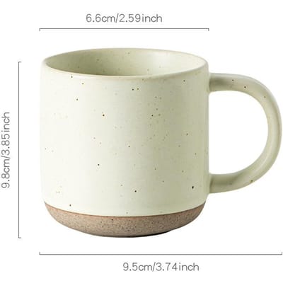 Aangepast Modern Design Wit Kleine matglazen keramische bekers Ongeglazuurde Basis Gespikkelde Koffiemok met Handvat Gespikkelde Keramische Mok 150ml