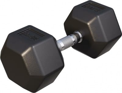 Gorilla Sports Dumbbell - 1 x 22,5 kg - Gietijzer - Hexagon - Halter