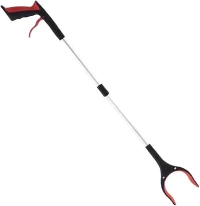 Grijper Reacher Tool - Grijparm Opvouwbaar - Afval Opruimen - 360 Roterende Bek - 88 cm - Rood