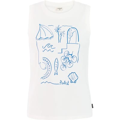 Protest PRTAnother - Singlet Dames - Normale pasvorm - Ronde hals - Mouwloos - Wit