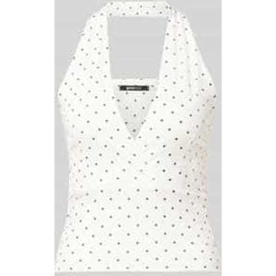 slim fit top met halter