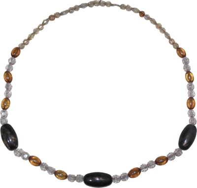 Kralen ketting bruin-transparant-donkerbruin