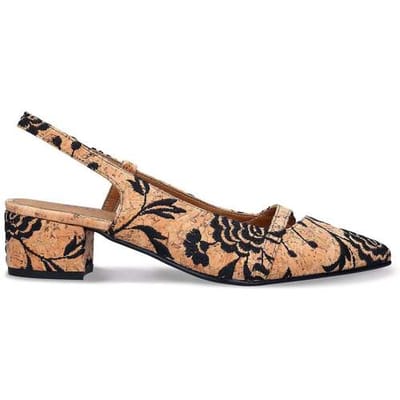 Pumps Nae Vegan Shoes Vegan Sandalen van Kurk voor Dames Zurie Bruin