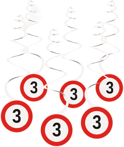 Amscan by Riethmuller - Riethmüller - Swirls Construction Part - personaliseerbaar met cijfers - 6 stuks