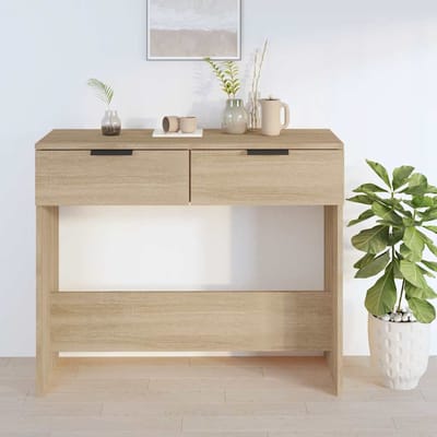 vidaXL - Wandtafel - 90x36x75 - cm - bewerkt - hout - sonoma - eikenkleurig