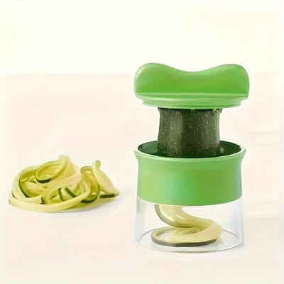 Râpe de cuisine multifonctionnelle en spirale, éplucheur rotatif pour carottes et concombres, coupe-légumes, adapté aux restaurants vert