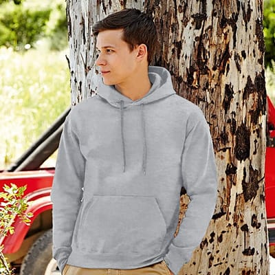 Fruit Of The Loom Heren Premium 70/30 Sweatshirt Capuchon / Hoodie (Heather Grijs)