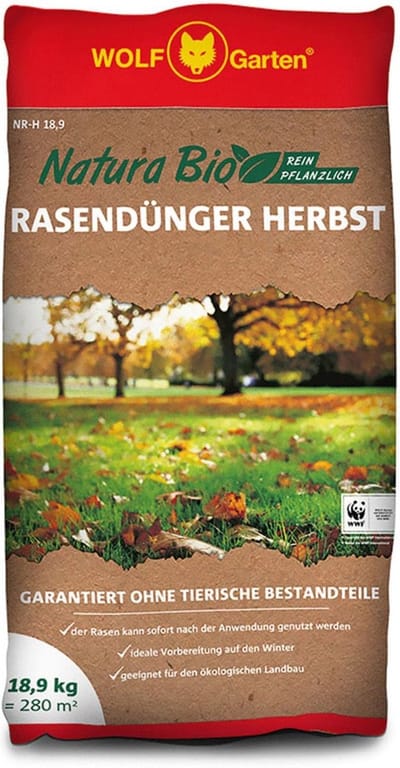 Wolf-Garten Natura Bio Gazonmest Herfst - Gazonmeststoffen - 18.9 kg