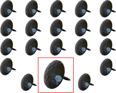 AMIG – Stalen Stoffeernagels Siernagels Meubelnagels Sierspijkers – ø25 x 24mm - Rond – Ruw Oppervlak – Zwart – Rustiek Ornament - 20 stuks