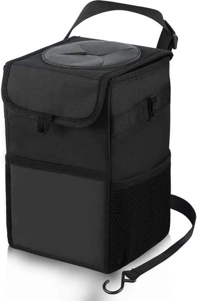 Auto Prullenbak - Autostoel Organizer - 6 L - Waterdicht - Auto Accessories Interieur - Draagbare Voertuig Vuilnisbak - Anti-Lek En Opvouwbaar Afvalbakje - Extra Opbergzakken - Auto-Opslag - Vuilnisbak - Vuilnisbak Organizer - Reisgoederen - Zwart