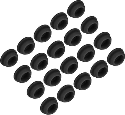 Cosensi - Silicone Stopper - 20 Stuks - Perfect voor Keuken en Laboratorium - 12.5mm - Rubberen Stoppen - Ideaal voor Meetinstrumenten - Zwart