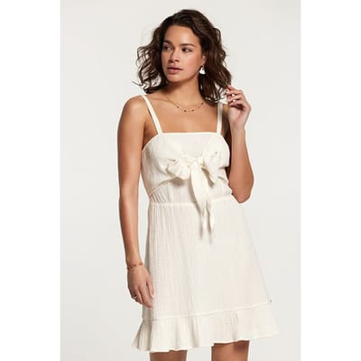 Shiwi Bora-bora Dress Mousseline Waffle Jet Stream White Size: XS | Mini Dresses Outlet | Dames | Ecru