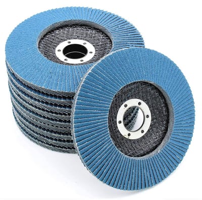 Waaierschijven voor haakse slijpers - Ø 125 mm, 10 stuks, Korrel 120, Inox