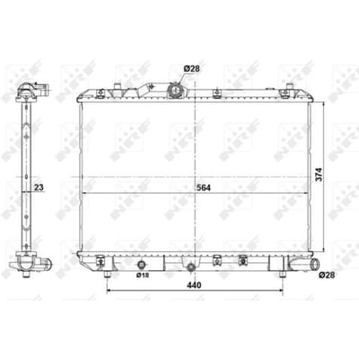 Radiator, motorkoeling NRF 56101